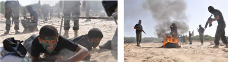  Crawling under barbed wire and running under fire (Sarayanews website, June 12, 2013)