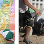Left: One of the camp counselors explains the map of Palestine, according to which the State of Israel does not exist (Filastin Al-‘Aan, June 8, 2013). Right: Semi-military training is given to children at a Hamas camp in the Gaza Strip (Palinfo website, June 10, 2013).